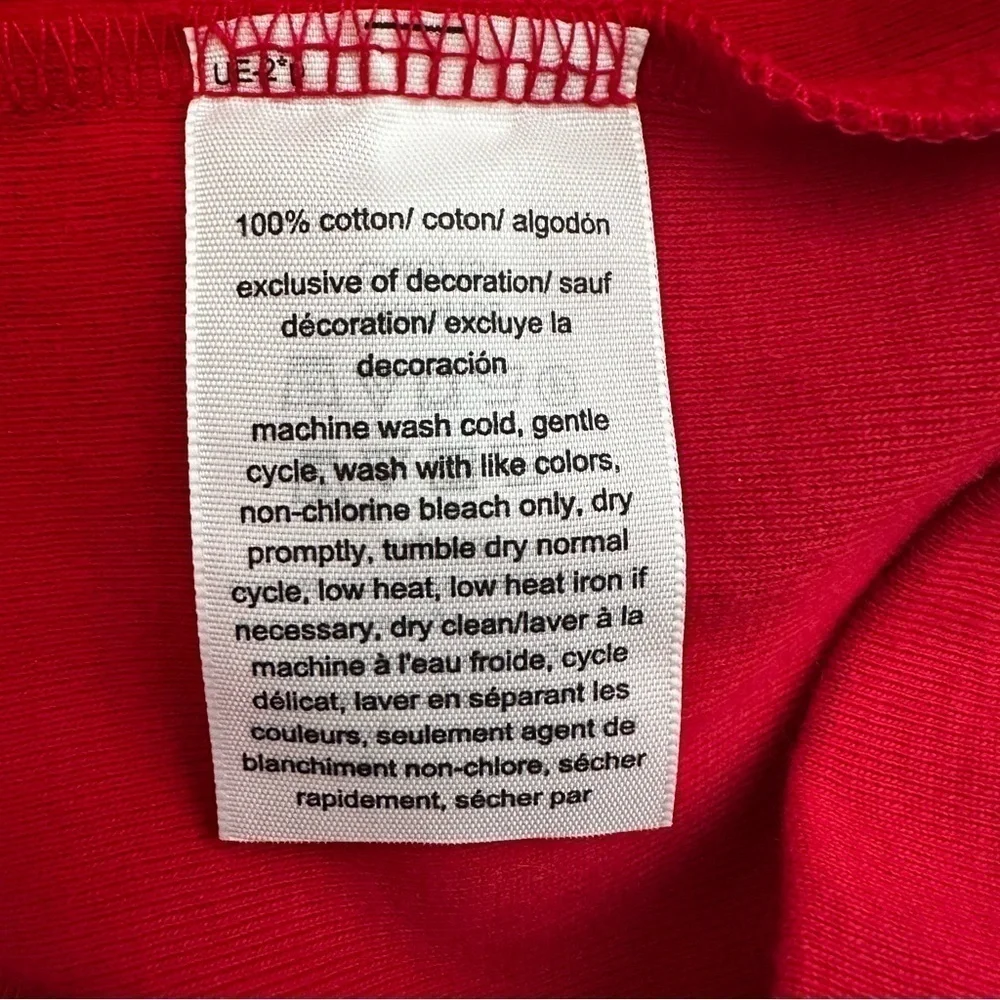 Tommy Hilfiger Cotton T-shirt Pull Over Dress Sz XL Chilli Pepper Red